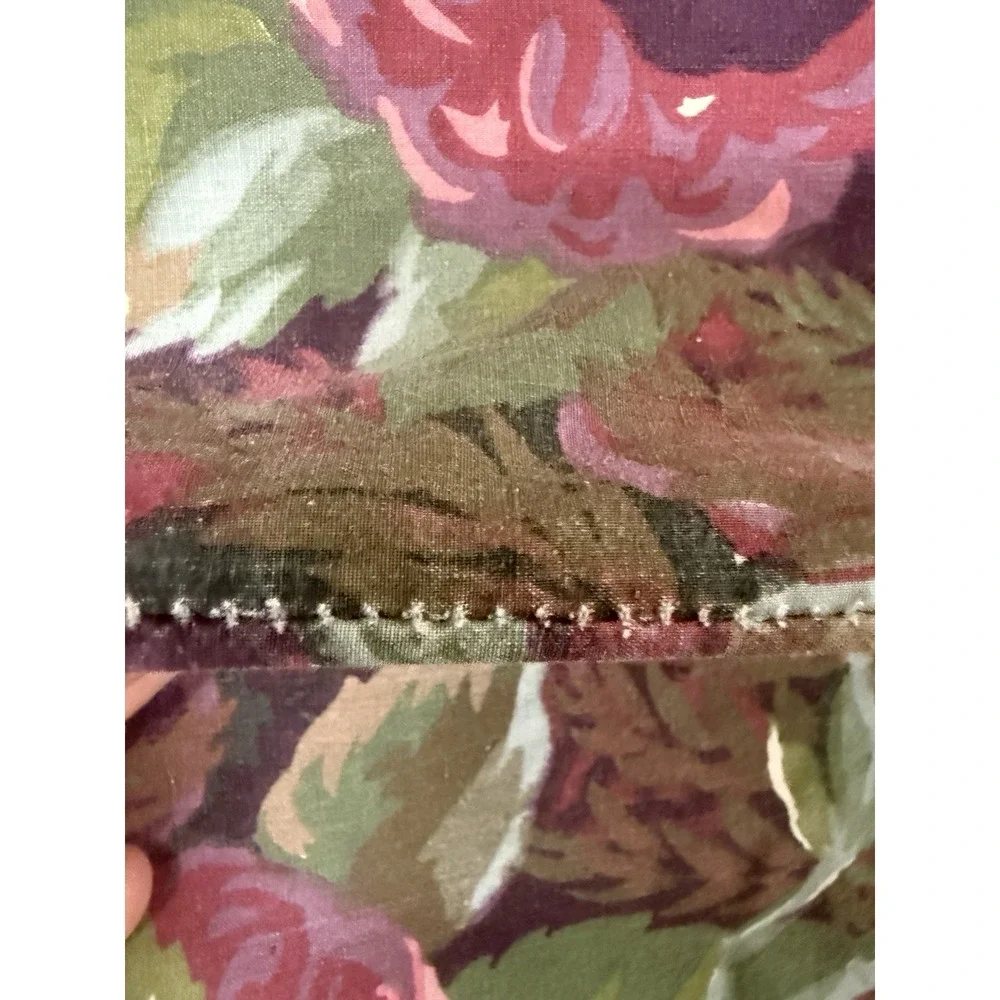 Atelier Martex Enchante Purple Pink Floral 2 King Size‎ Pillow Shams Ruffle Hem